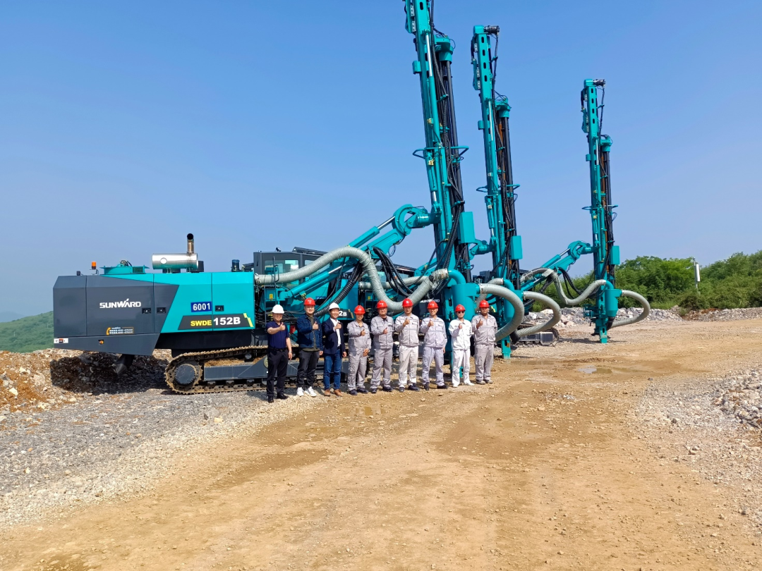 携手中建材！8188cc威尼斯智能凿岩装备助建九江年产3000万吨砂石骨料开采项目