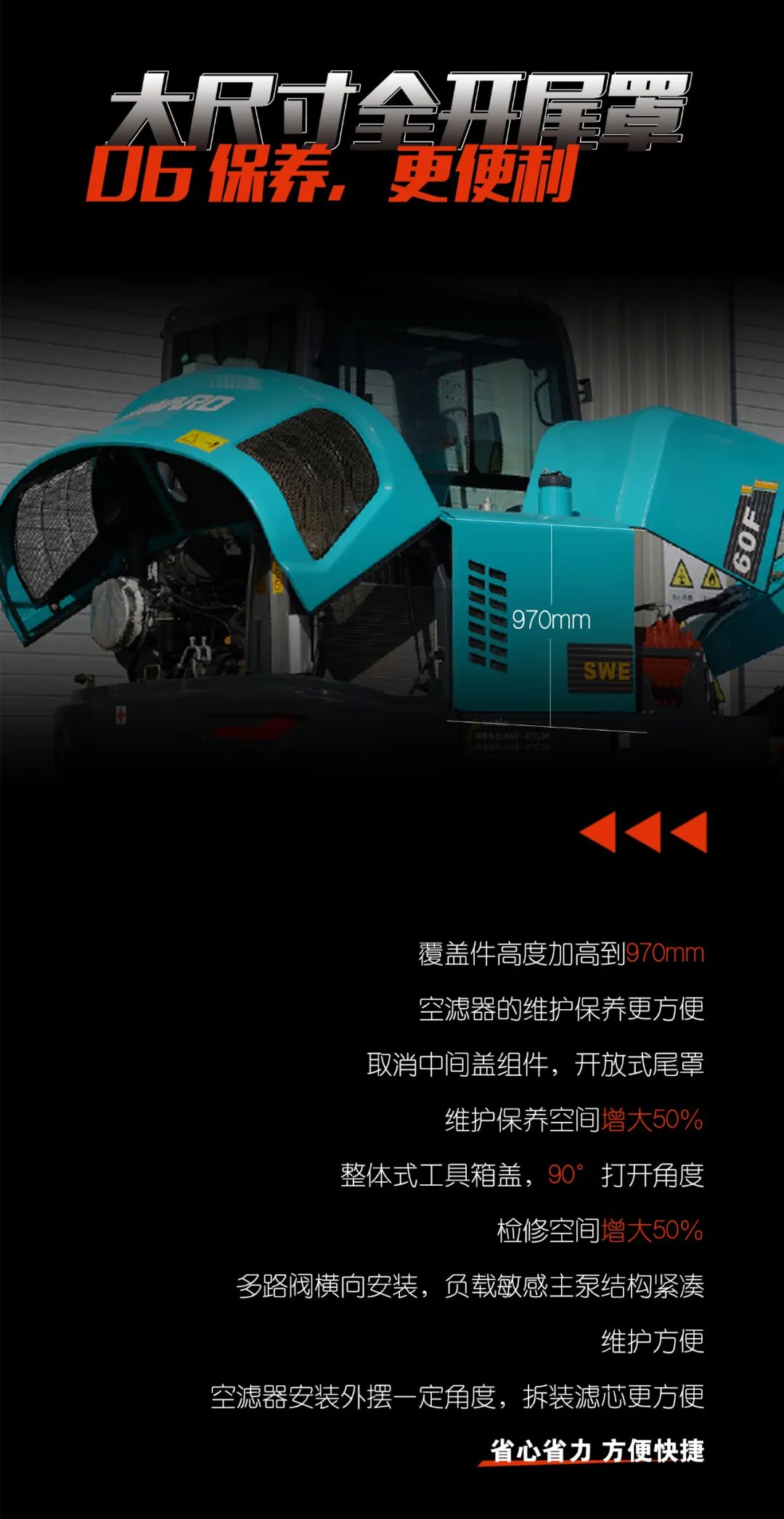 一图读懂 | 献礼七一 · 8188cc威尼斯智能SWE60F挖掘机低碳来袭