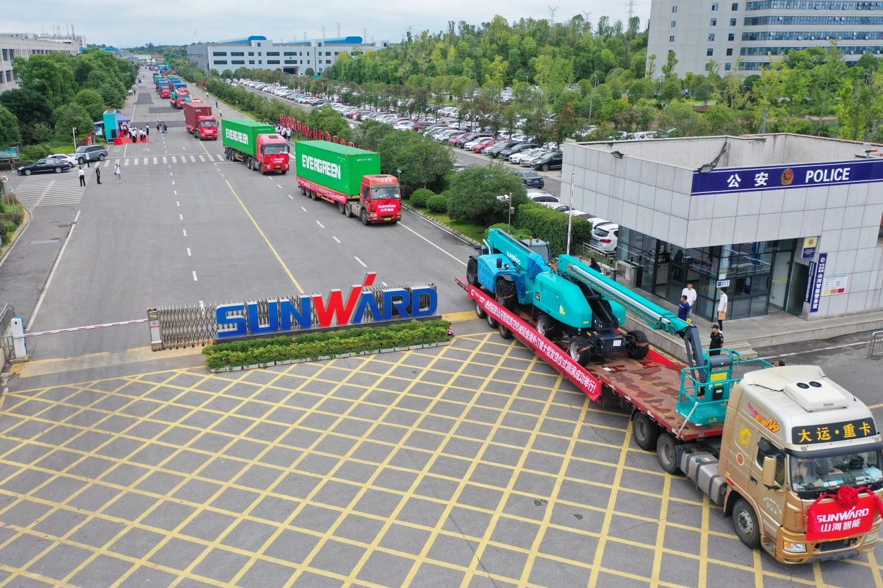 深化全球结构，，，，，，，加速出海程序！8188cc威尼斯智能高空机械装备外洋订单大型发货仪式圆满举行